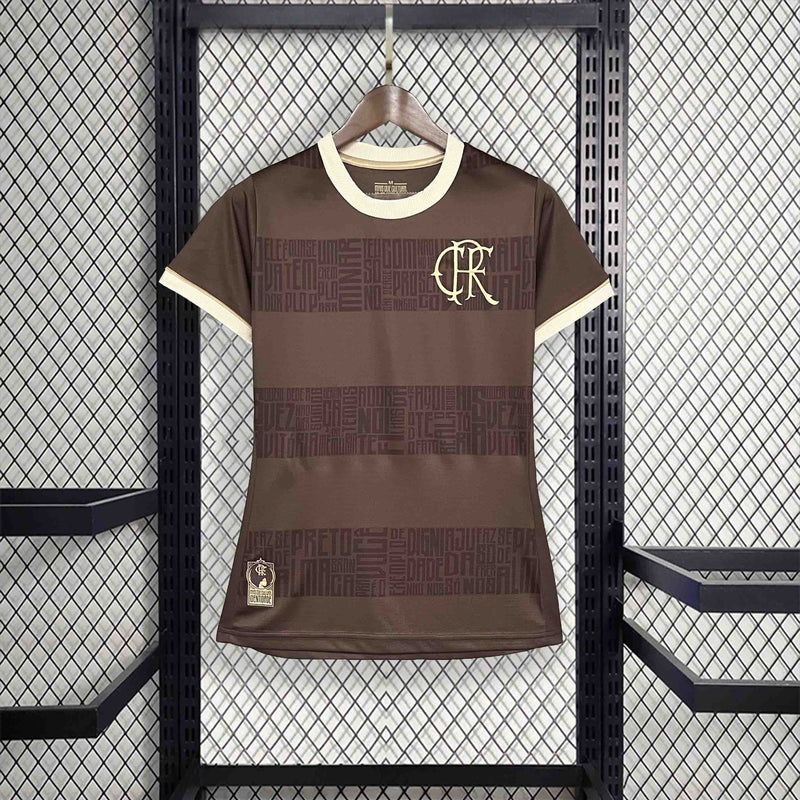 CAMISA FEMININA DO FLAMENGO 24/25 MARROM