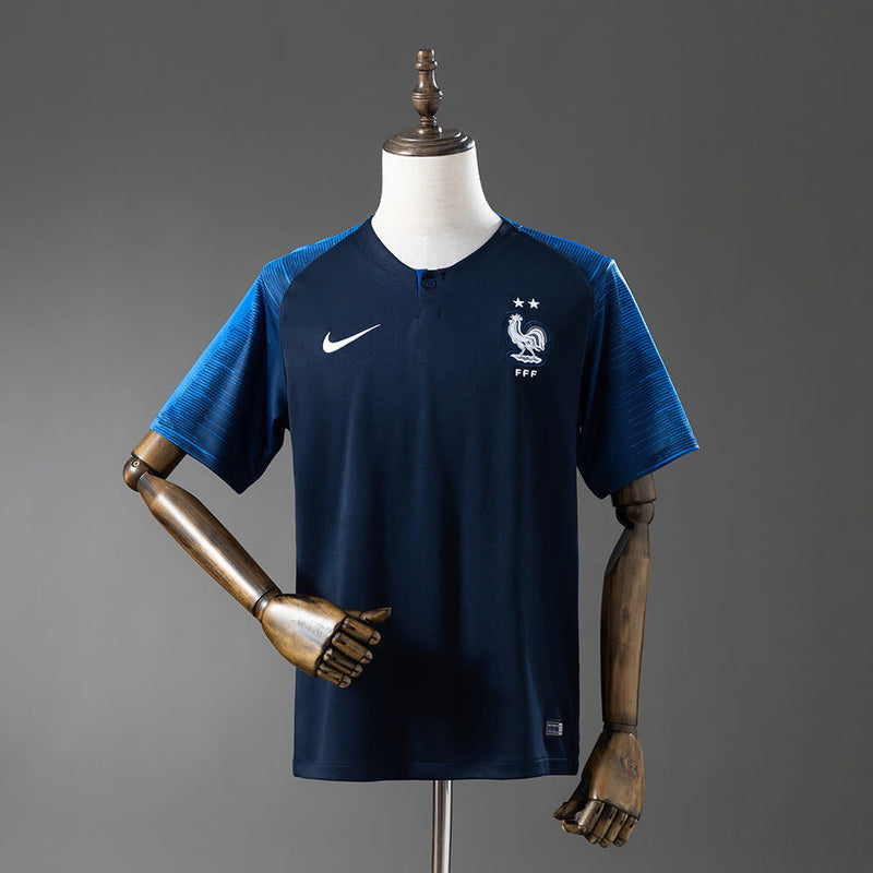 Camisa Retrô Seleção França Azul 2018