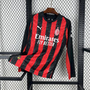 CAMISA MANGA LONGA DO MILAN 25/26 VERMELHO E PRETO