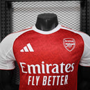CAMISA VERSÃO PLAYER DO ARSENAL 25/26 VERMELHO E BRANCO