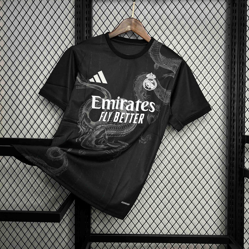 CAMISA DO REAL MADRID 24/25 PRETO EDIÇÃO ESPECIAL
