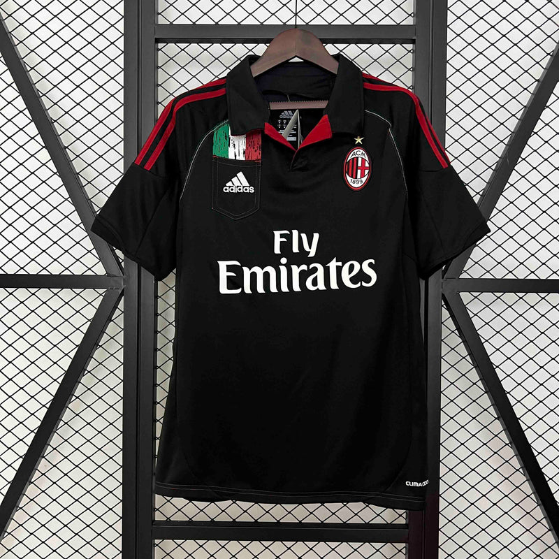 CAMISA RETRÔ DO MILAN 12/13 PRETO