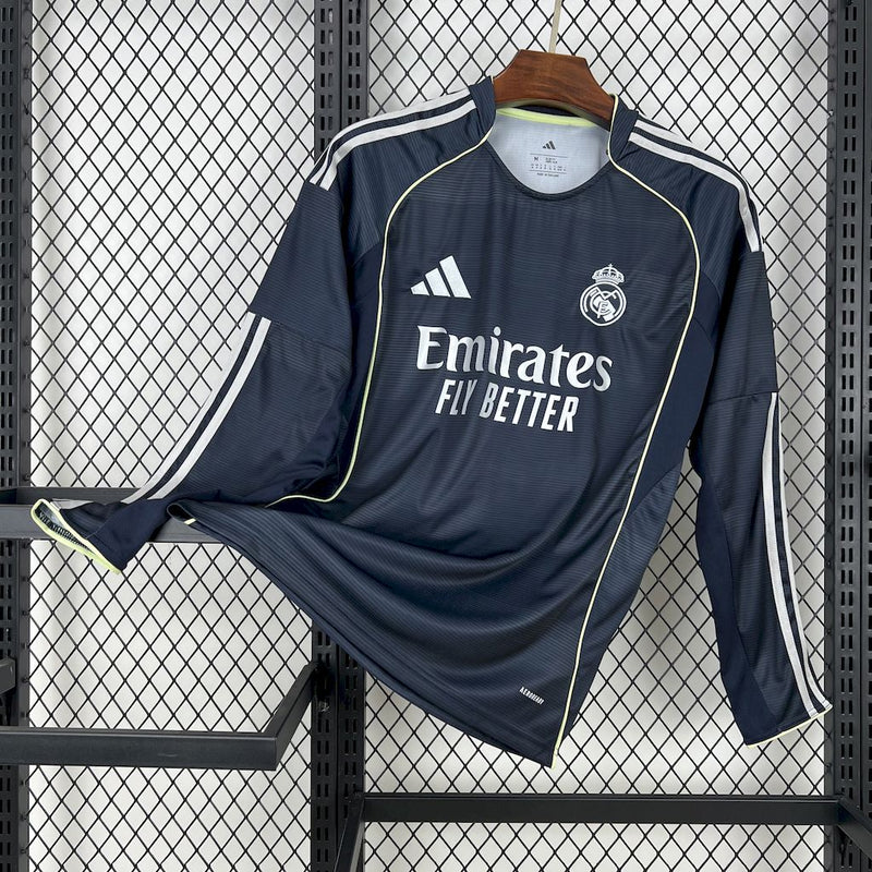 CAMISA MANGA LONGA DO REAL MADRID 25/26 AZUL