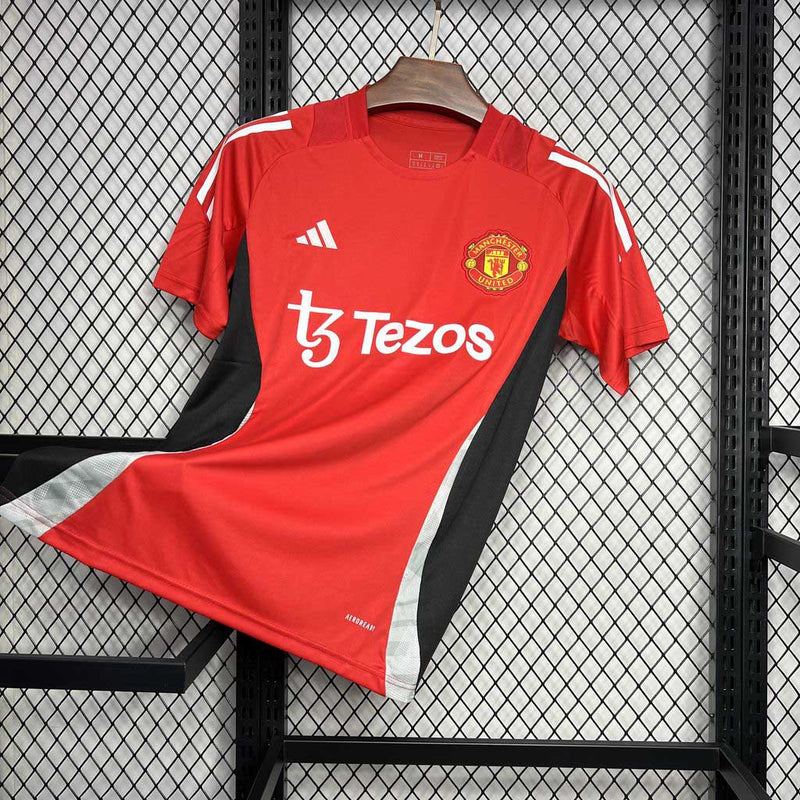 CAMISA DO MANCHESTERUNITED 24/25 VERMELHO E PRETO