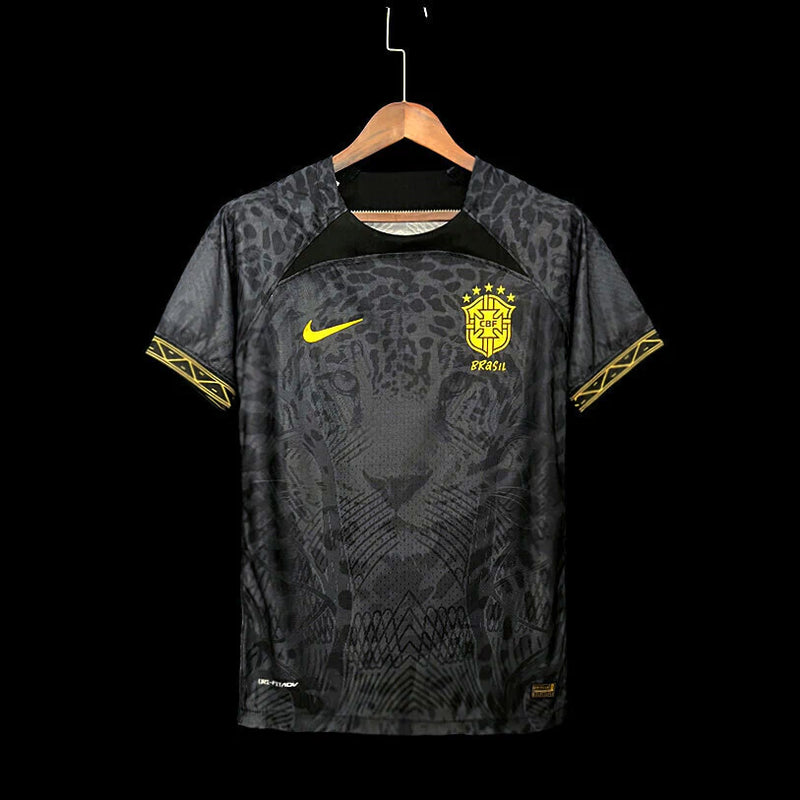 Camisa Brasil 2022/23 Conceitual Pantera - Masculino Retro - Preta