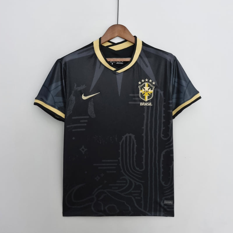 Camisa Retrô Seleção Brasileira 2022 Black Edição Especial