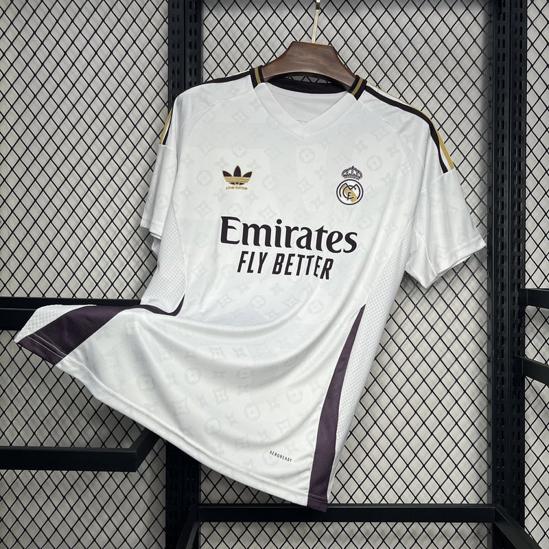CAMISA DO REAL MADRID 24/25 BRANCO EDIÇÃO ESPECIAL