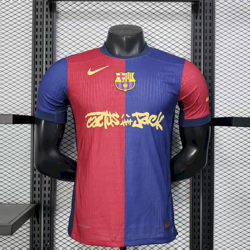 CAMISA VERSÃO JOGADOR BARCELONA 24/25 | EDIÇÃO ESPECIAL TRAVIS SCOTT