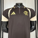 CAMISA POLO MARROM CONCENTRAÇÃO FLAMENGO 26/27