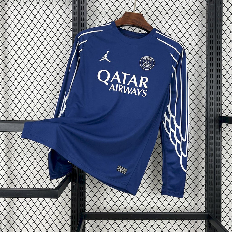 CAMISA MANGA LONGA DO PSG 25/26 AZUL