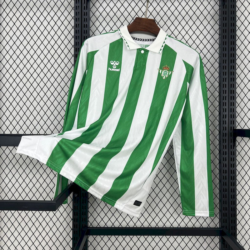 CAMISA MANGA LONGA DO REAL BETIS  25/26 BRANCO E VERDE